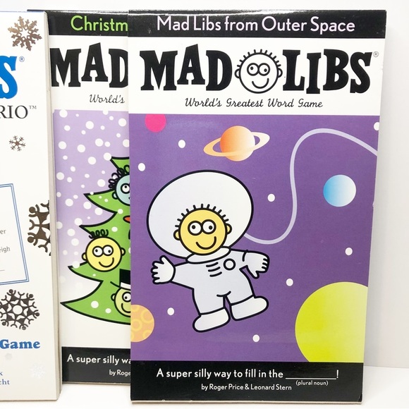 Mad Libs for Kids 5 Book Bundle 3 Christmas, 1 Halloween, 1 Outer Space (NEW) - Picture 4 of 8